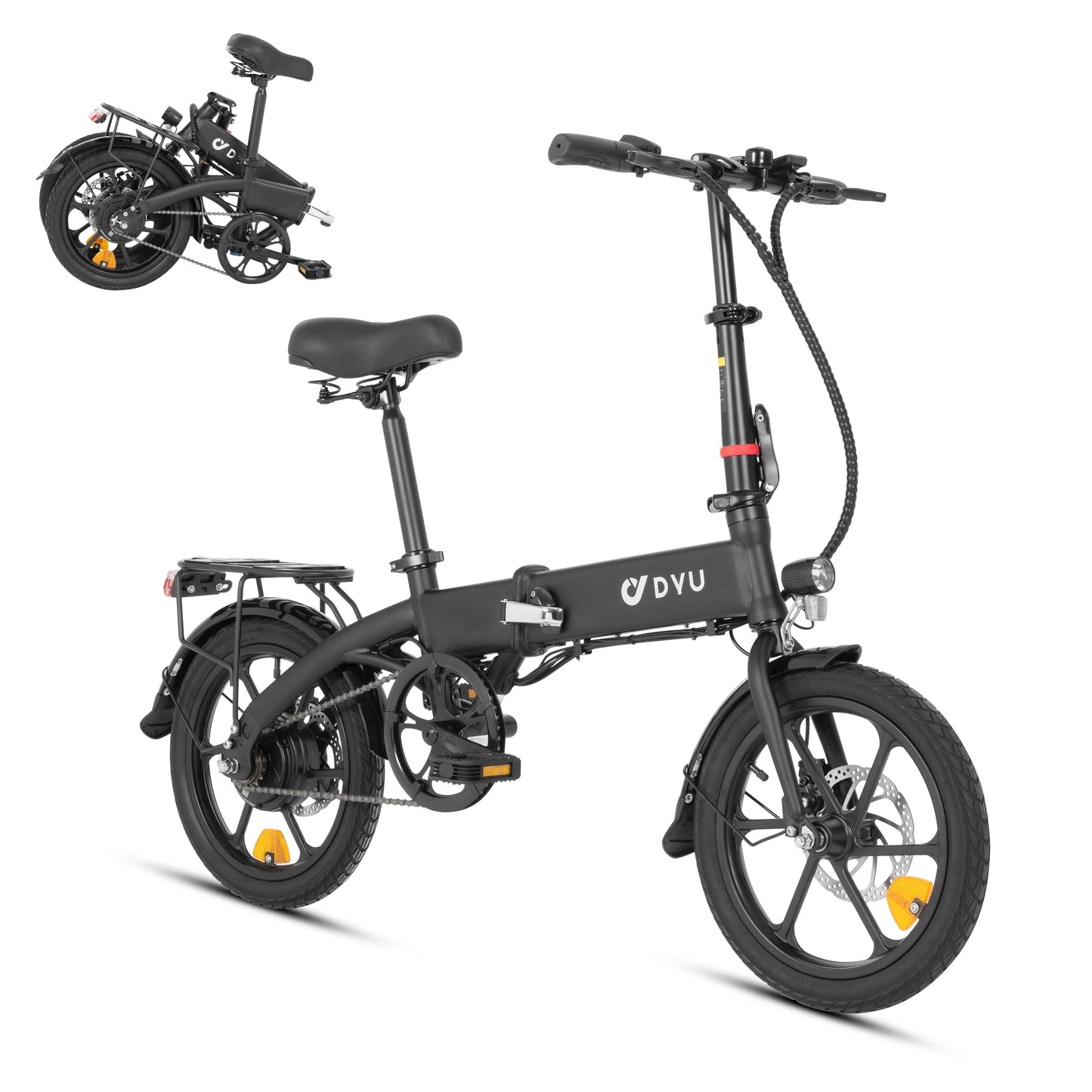 DYU A1F Pro Electric Bike 250W Folding Electric Bicycle 36V 7.5AH Lithium Battery Max Speed 25km/h 16 Inch Mini Assist Ebike