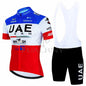 UAE Summer Cycling Jersey Set Men's Cycling Clothing Bicycle Short Sleeve Road Bike Clothes Suit Mtb Maillot Culotte Ciclismo Torange