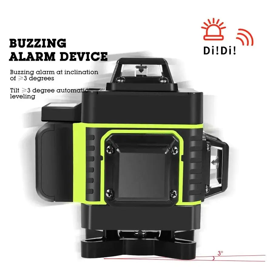 HILDA 16/12 Lines Laser Level Green Line SelfLeveling 360 Horizontal And Vertical Super Powerful Laser Level Green Beam Torange