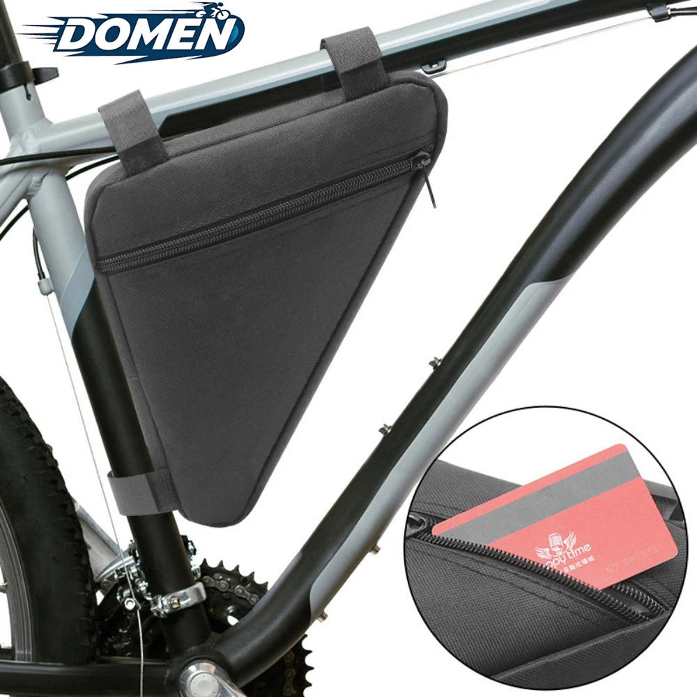 DOMEN Bicycle Triangle Bag Bike Frame Front Tube Waterproof Bag Bike Top Tube Bag Bicycle Storage Bag Bicycle Accessories Torange