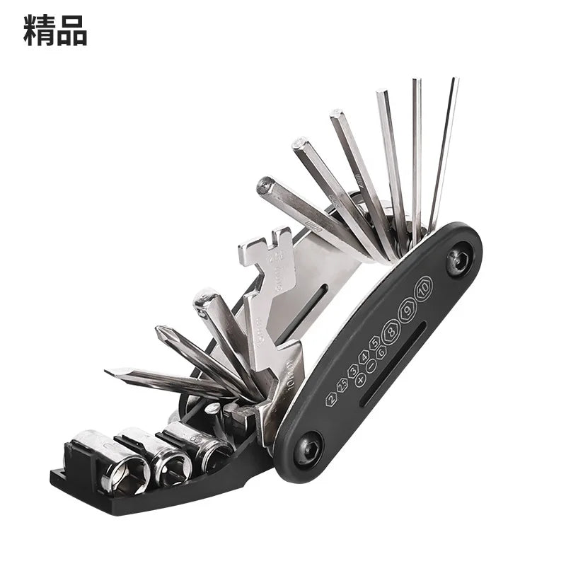 Mountain Bicycle Tools Bike Bicycle Repair Tools Kit Hex Spoke Wrench Mountain Cycle 16 in 1 Screwdriver Sets  Riding Aquipmen Torange