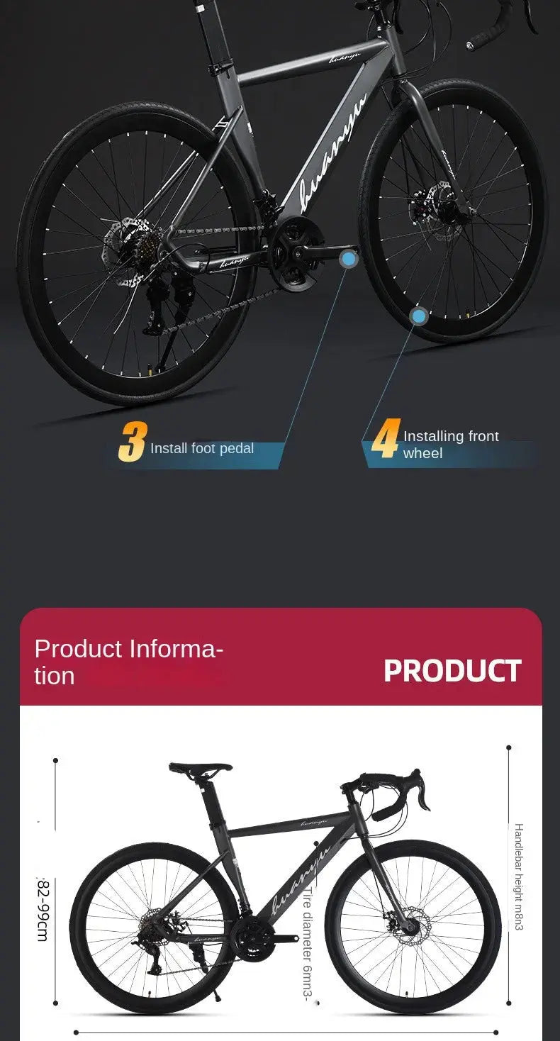 FJ Bend High Carbon Steel Variable Speed Wind Shock Absorber Road Bike Torange