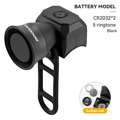5 Mode Bike Electric Bell Horn Cycling USB Charging Motorcycle Ring Antitheft Waterproof Alarm Mountain Road Bicycle Accessories Torange