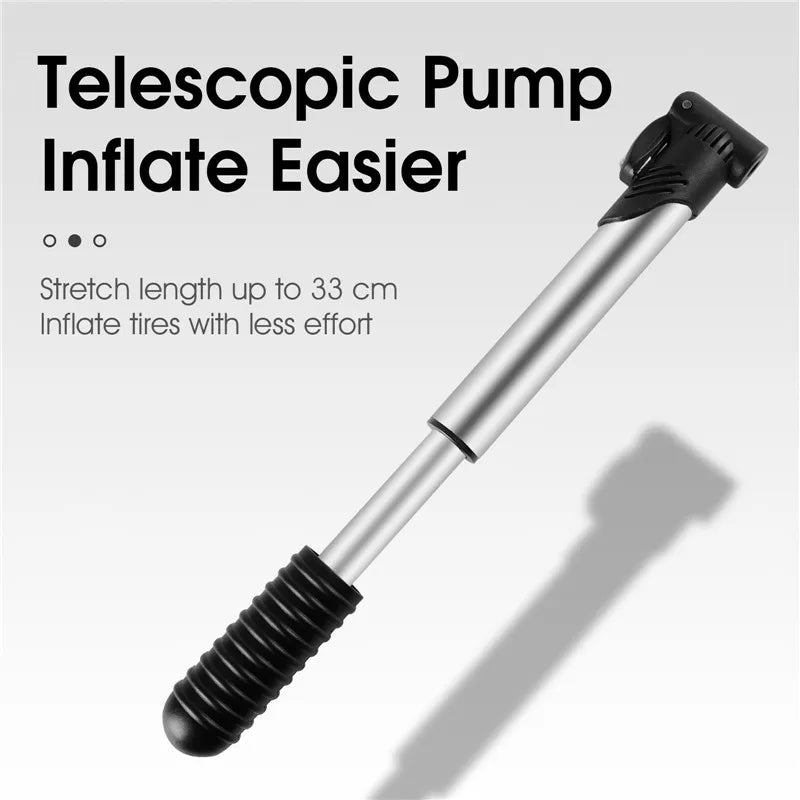 WEST BIKING Mini Bicycle Pump 70PSI Portable Bike Tire Inflator For Schrader/Presta Valve Hand Pump MTB Road Bike Accessories