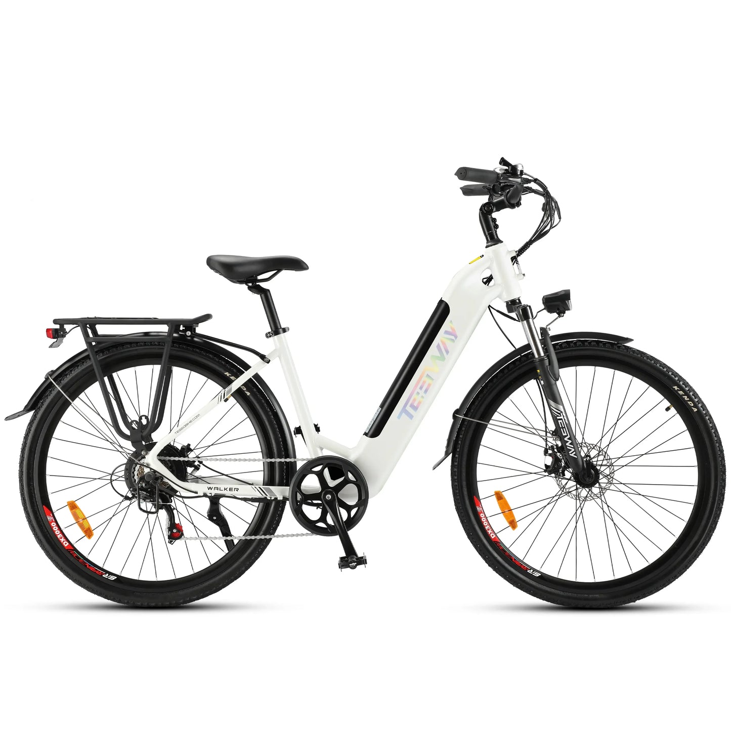 TESWAY E Bike For Adults 500W Motor 48V 12AH Battery 27.5*2.4-inch Tires 40km/h Max Speed 90km Range Mechanical Disc Brakes