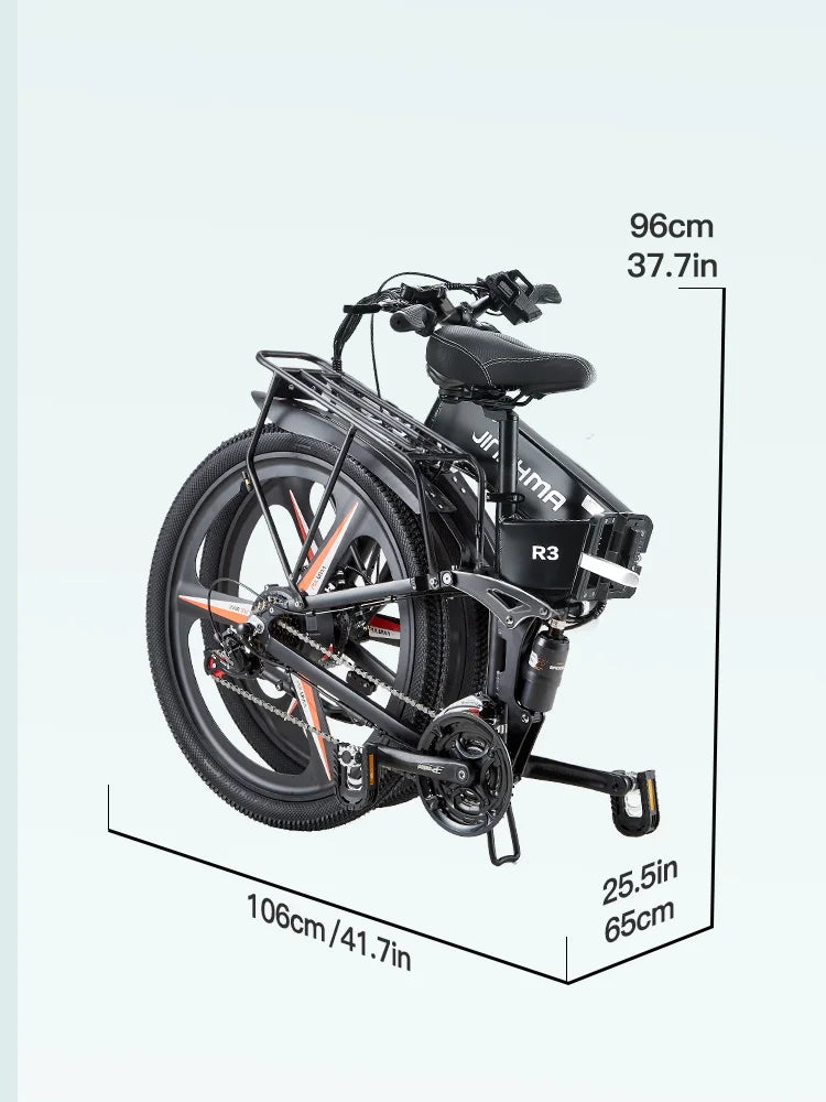 JINGHMA R3 Electric Bicycle 48V 800W e bike men's Mountain bike 26 inch Adult Electric bike Off-road Bike 48V12.8Ah City Ebike