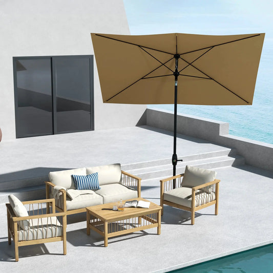 Outsunny Garden Parasol Rectangular Umbrella Only  2m x 3m DS