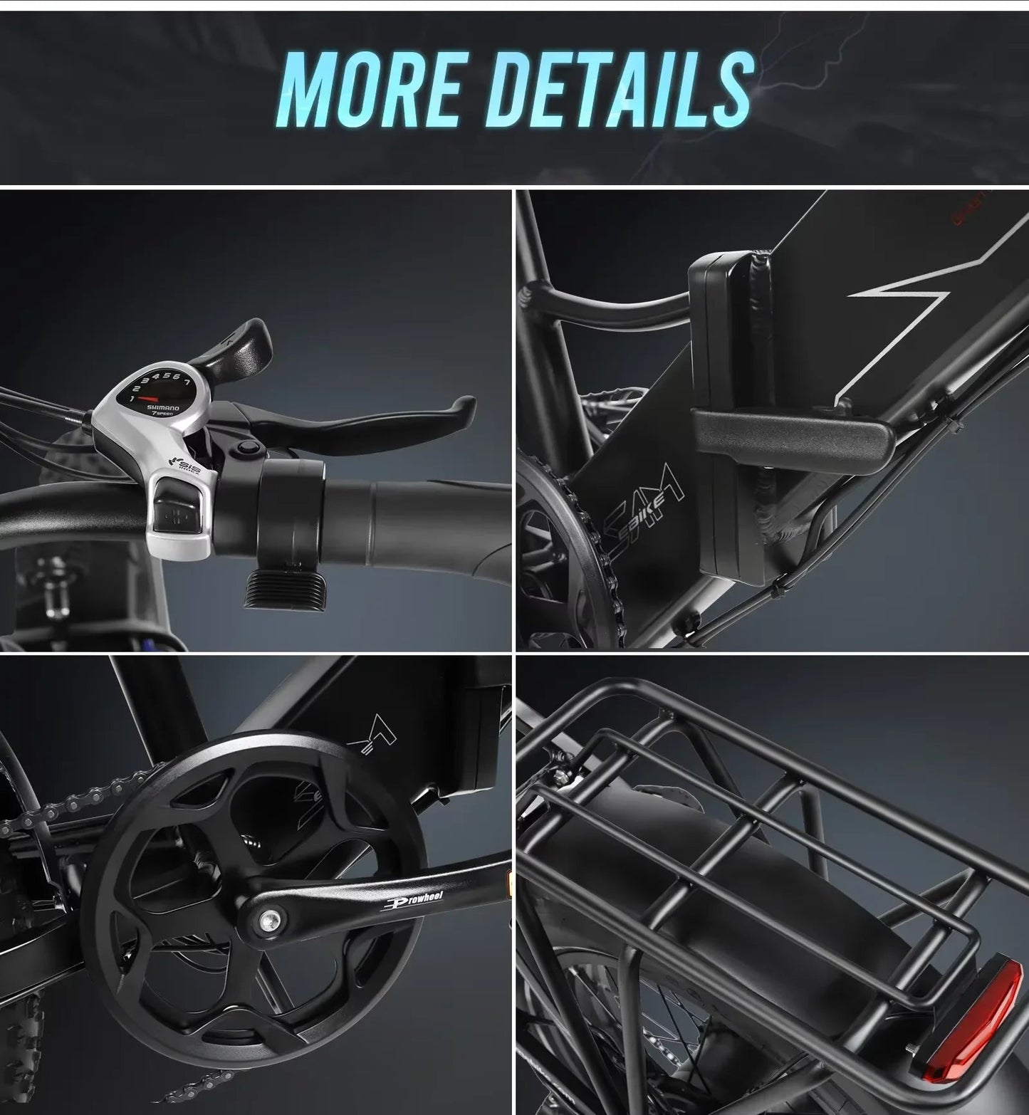 Electric Bike SAMEBIKE LOTDM200-ll Folding 750W Motor 48V13AH Battery E Bike Adult 20*4 In All terrain Fat Tire Electric Bicycle Torange