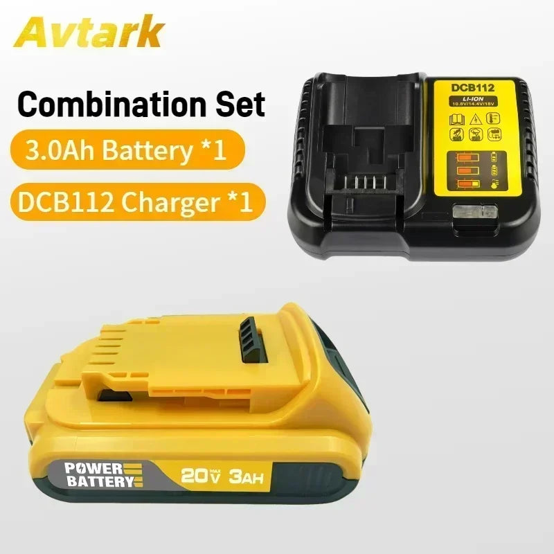 100% Original DCB200 12.0Ah Replacement 20V Battery For Dewalt  replacing lithium batteries 18V DCB184 DCB206 DCB205 DCB204-2