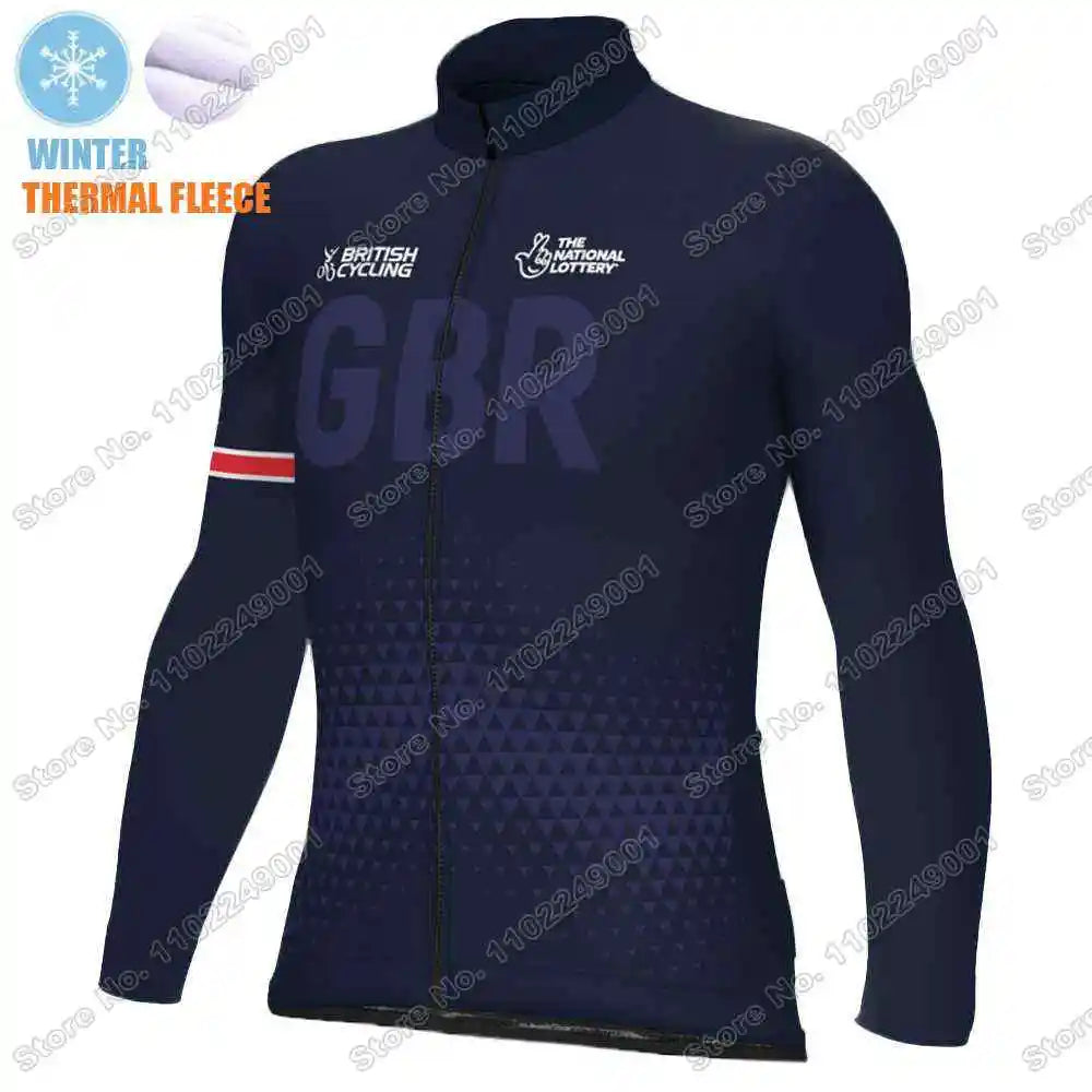 2025 GBR Team Cycling Jersey Long Sleeve World Champion Cycling Clothing Men Race Road Bike Shirts Bicycle jacket Torange
