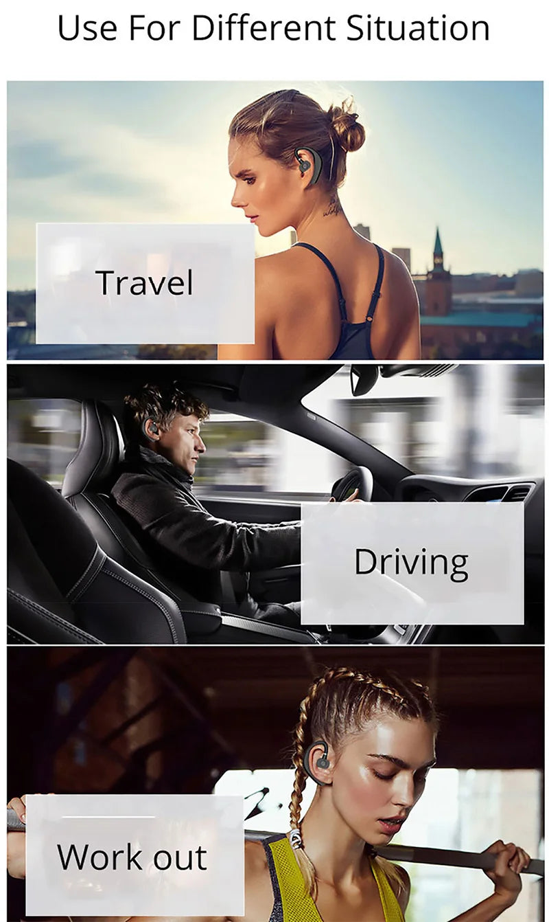 Business Bluetooth Earphone HIFI Sound Quality Noise Cancelling Long Standby Wireless Headphone Gaming Music Headset With HD Mic