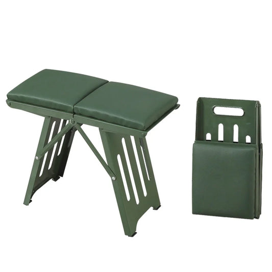 Mini Steel Portable Folding Camping Stool Chair for Outdoor Fishing Hiking Backpacking- Small: 29x13x20cm, Large: 35x16x27cm