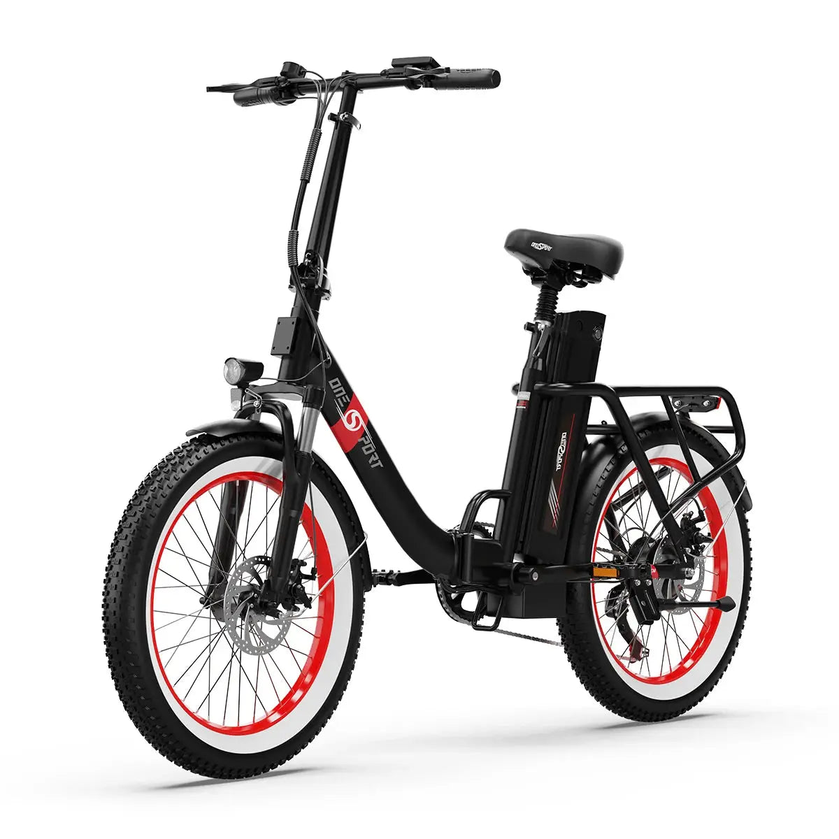 ONESPORT OT16-2 Folding E-Bike, 20'' Tires, 250W Motor, 48V 17Ah Battery, Shimano 7-Speed, 25km/h, Disc Brakes Torange