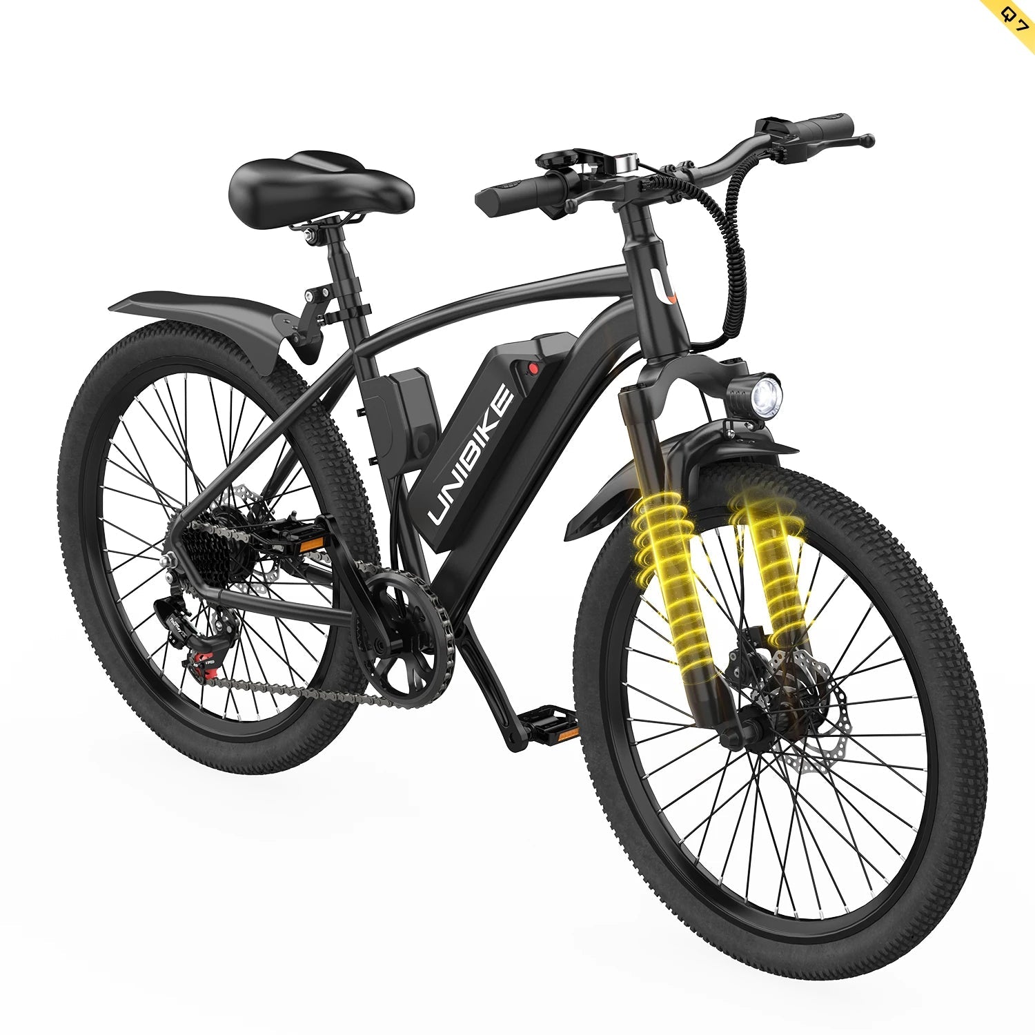 UNIBIKE Q7 Adult Electric Bike 250W Motor 36V10AH Battery E-bike Folding City Commuting 26 Inch Tire Portable Electric Bicycle Torange