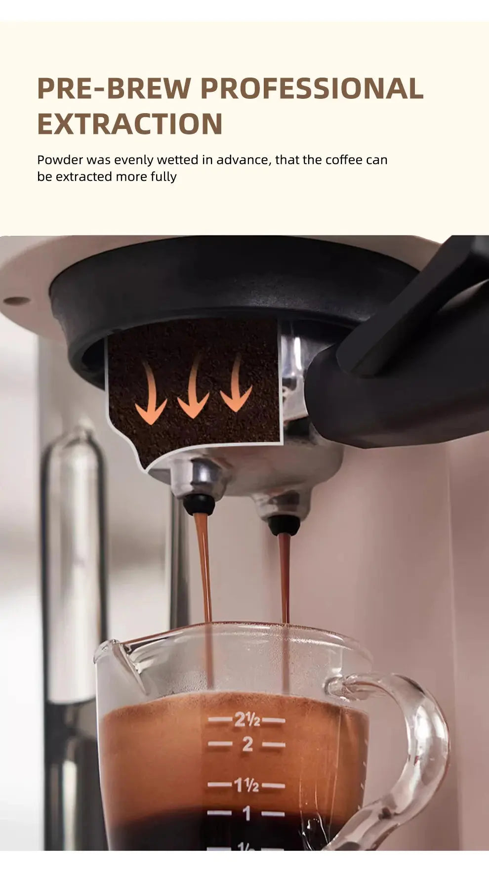 HiBREW 20 Bar Semi Automatic Espresso Coffee Maker With Grinder Bean For Cappuccino and Latte Milk Frothing System Machine H14 Torange