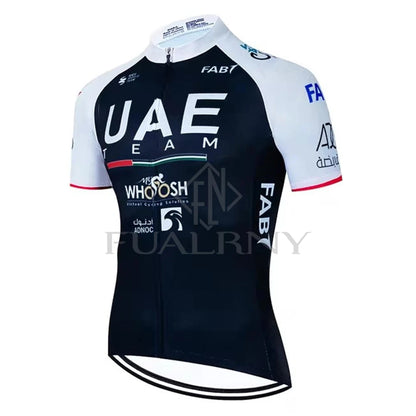 UAE Summer Cycling Jersey Set Men's Cycling Clothing Bicycle Short Sleeve Road Bike Clothes Suit Mtb Maillot Culotte Ciclismo Torange