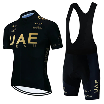 2025 UAE Cycling Jersey Set MTB Uniform Bike Clothing Summer Breathable Bicycle Shirt Ropa Ciclismo Bib Pants Maillot Ciclismo Torange