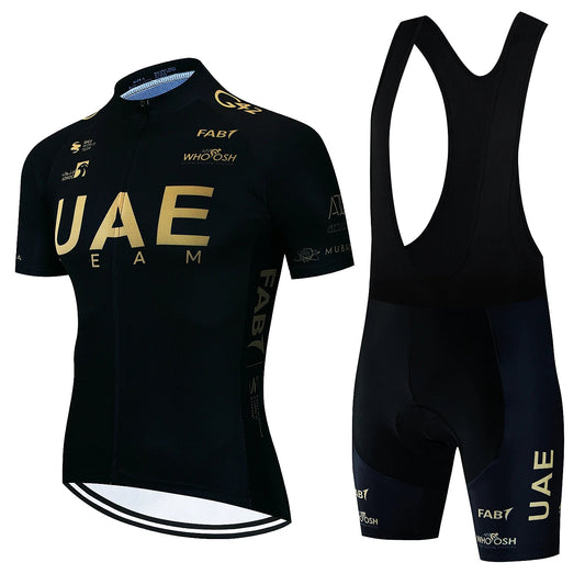 2025 UAE Cycling Jersey Set MTB Uniform Bike Clothing Summer Breathable Bicycle Shirt Ropa Ciclismo Bib Pants Maillot Ciclismo Torange