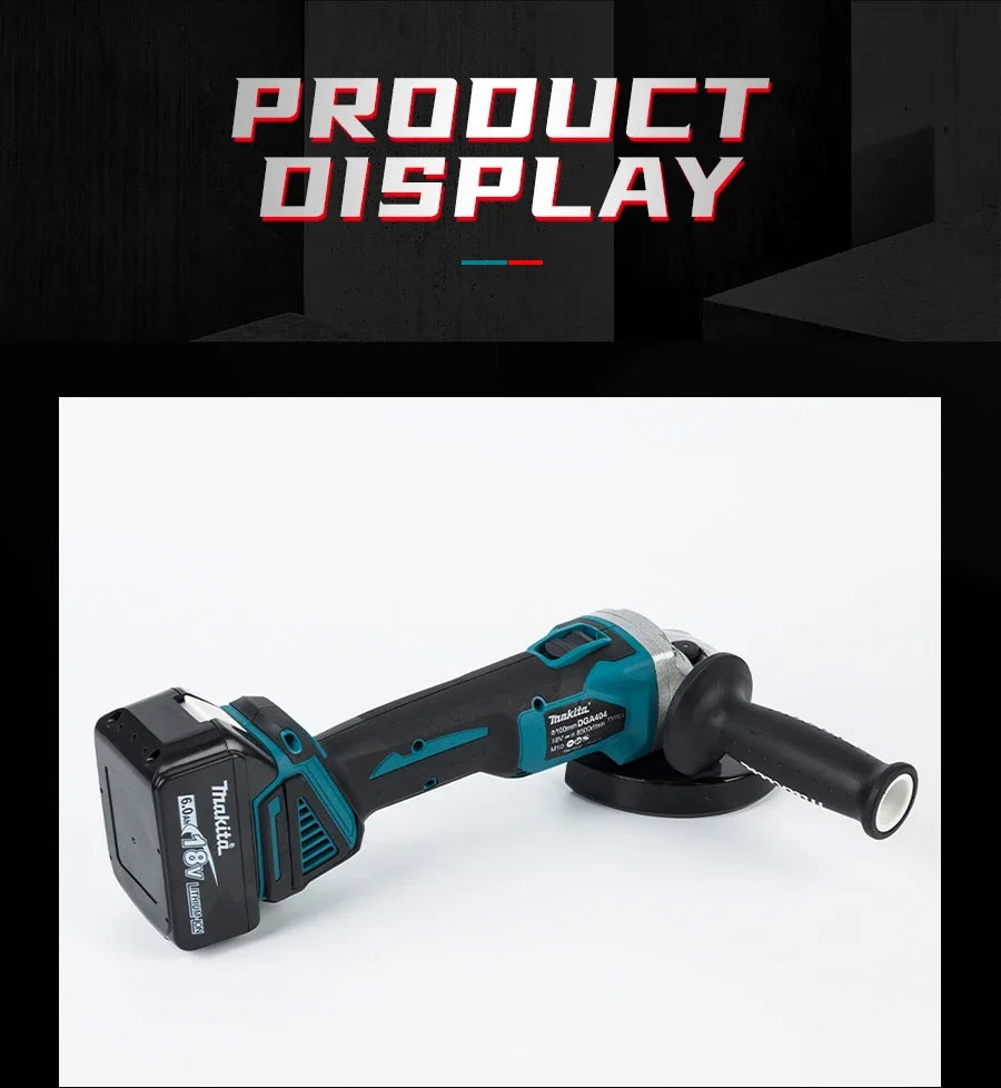 Makita 18V DGA404 Brushless Lithium Electric Angle Grinder Rechargeable Cutting Machine High Power Polishing Machine