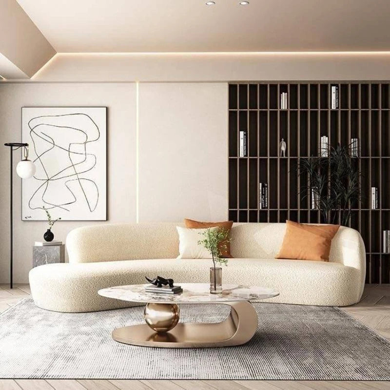 Modern Light Luxury Coffee Table Italian Designer Black Oval Coffee Table High End Mesas De Centro Para Sala Home Furniture