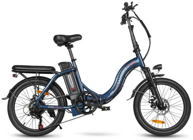 SAMEBIKE CY20 Foldable Electric Bicycle 350W Motor 36V12AH Battery City Travel E-Bike Adult 20 Inch Tires 7 Speed Electric Bike Torange