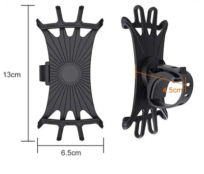 360 Rotatable Bicycle Phone Holder Silicone Motorcycle Stand Bracket GPS Support For Iphone 11 Xiaomi 10 Huawei P40 Torange