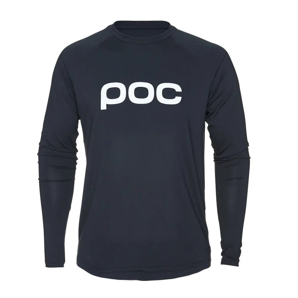 POC Long-sleeved sportswear DH Cycling Clothing Motorcycle T-Shirt Marathon running quick-drying sweat-absorbing sportswear Torange
