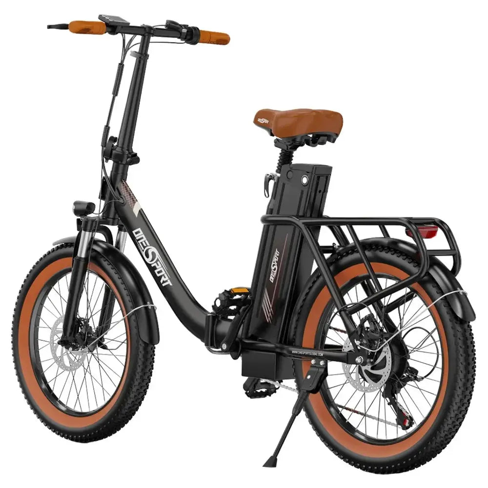 ONESPORT OT16-2 Folding E-Bike, 20'' Tires, 250W Motor, 48V 17Ah Battery, Shimano 7-Speed, 25km/h, Disc Brakes Torange