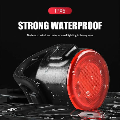 Bicycle Taillights Waterproof MTB Bike Lamp Battery Powered Warning Cycling Tail Light LED Headlight Rear Lamp Torange