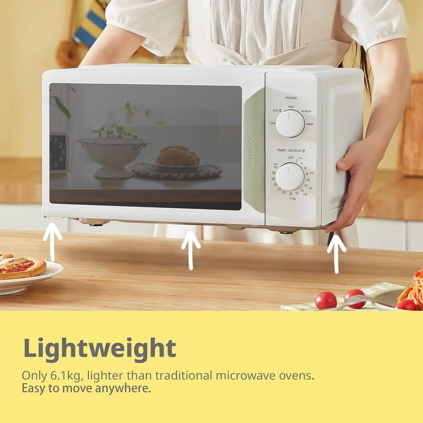 COMFEE Microwave Oven InverTech and Quick Defrost Function