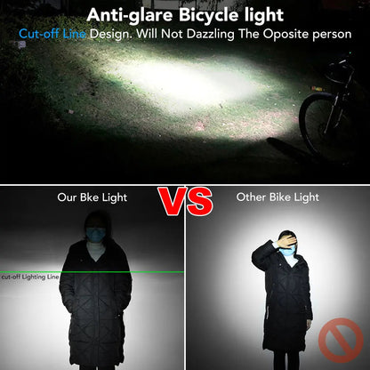 NEWBOLER Bicycle Light Front 10000mAh Bike Light  6000Lumen Waterproof Flashlight USB Charging MTB Road Cycling Lamp Accessories Torange