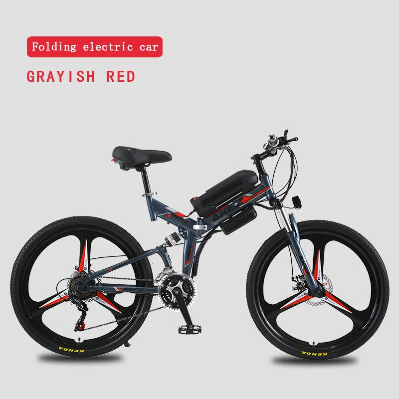 26-inch folding electric bike, folding commuter city bike, 36V350W lithium battery MTB, variable speed bike, portable bike