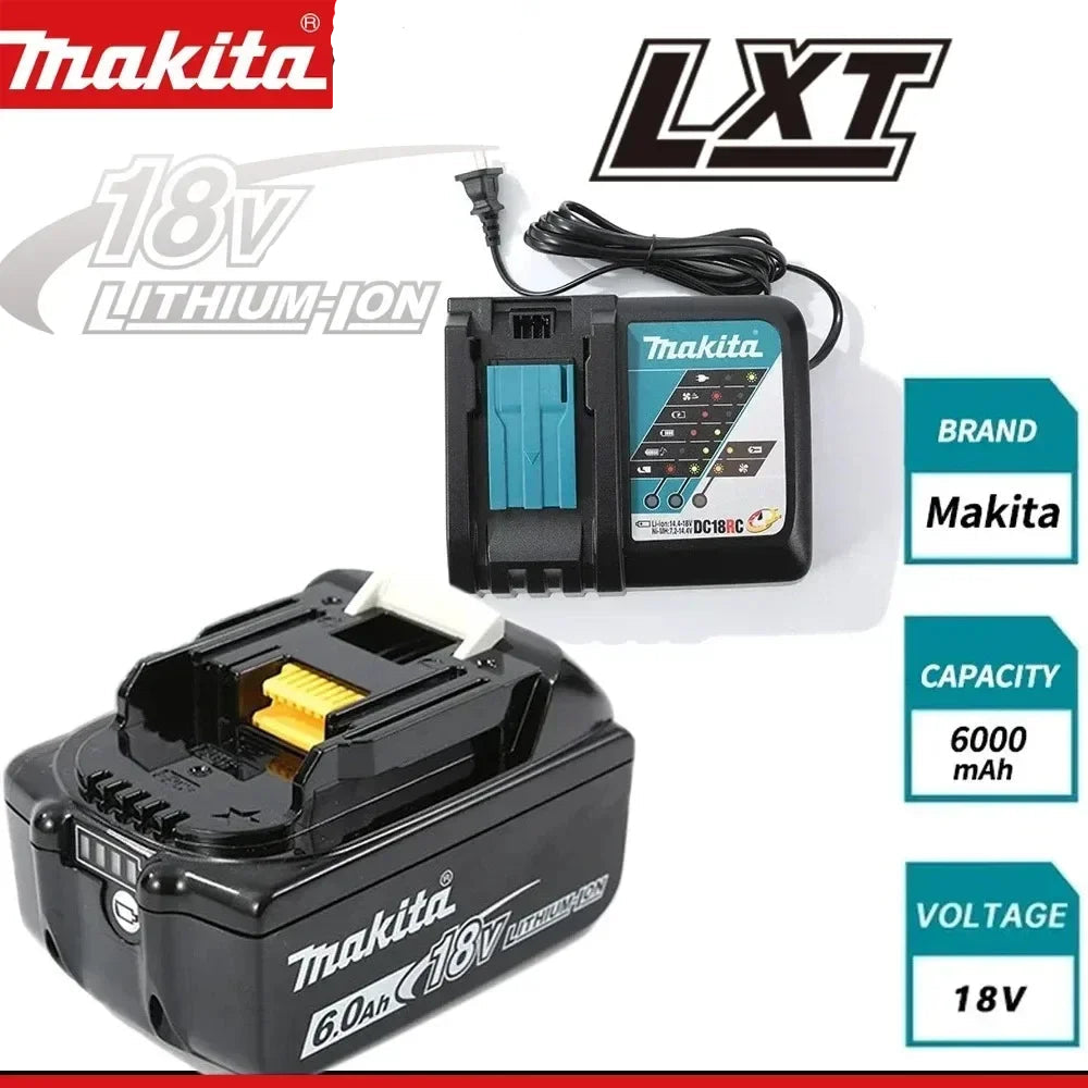 Original Makita 6Ah/5Ah/3Ah for Makita 18V Battery BL1830B BL1850B BL1850 BL1840 BL1860 BL1815 Replacement Lithium Battery