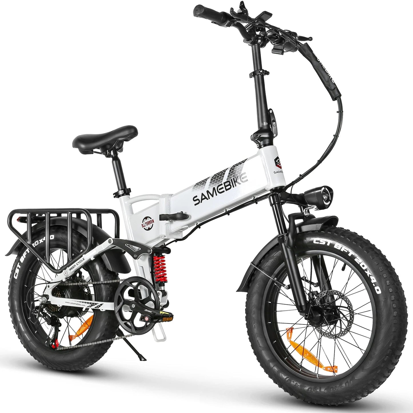 SAMEBIKE Electric Bike 1000W Powerful Motor 48V15AH Battery Adult Travel Electric Bicycle 20*4 In Fat Tire City Commuting E-bike Torange