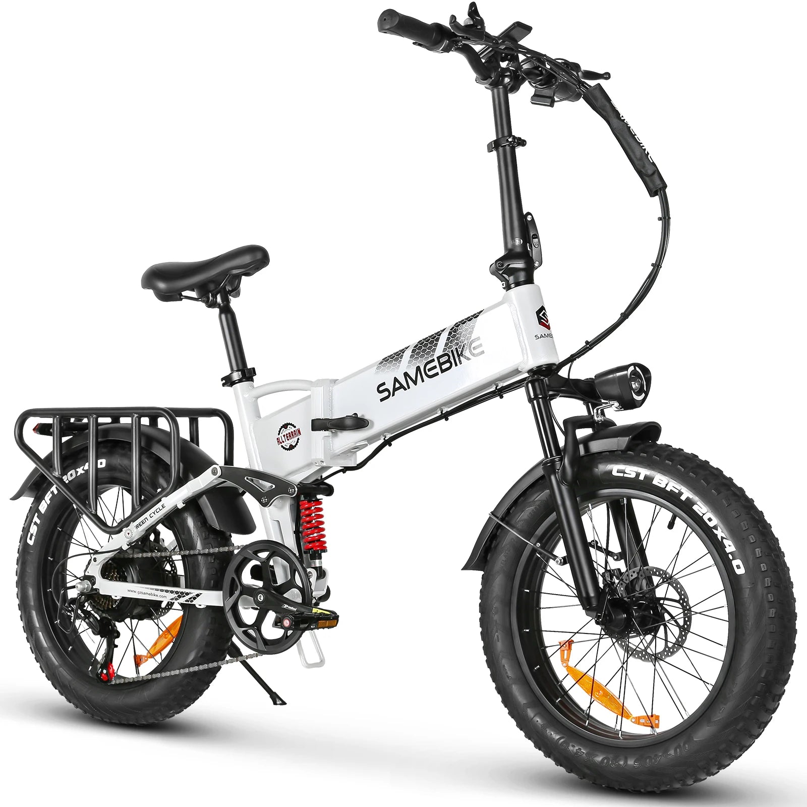 SAMEBIKE Electric Bike 1000W Powerful Motor 48V15AH Battery Adult Travel Electric Bicycle 20*4 In Fat Tire City Commuting E-bike Torange