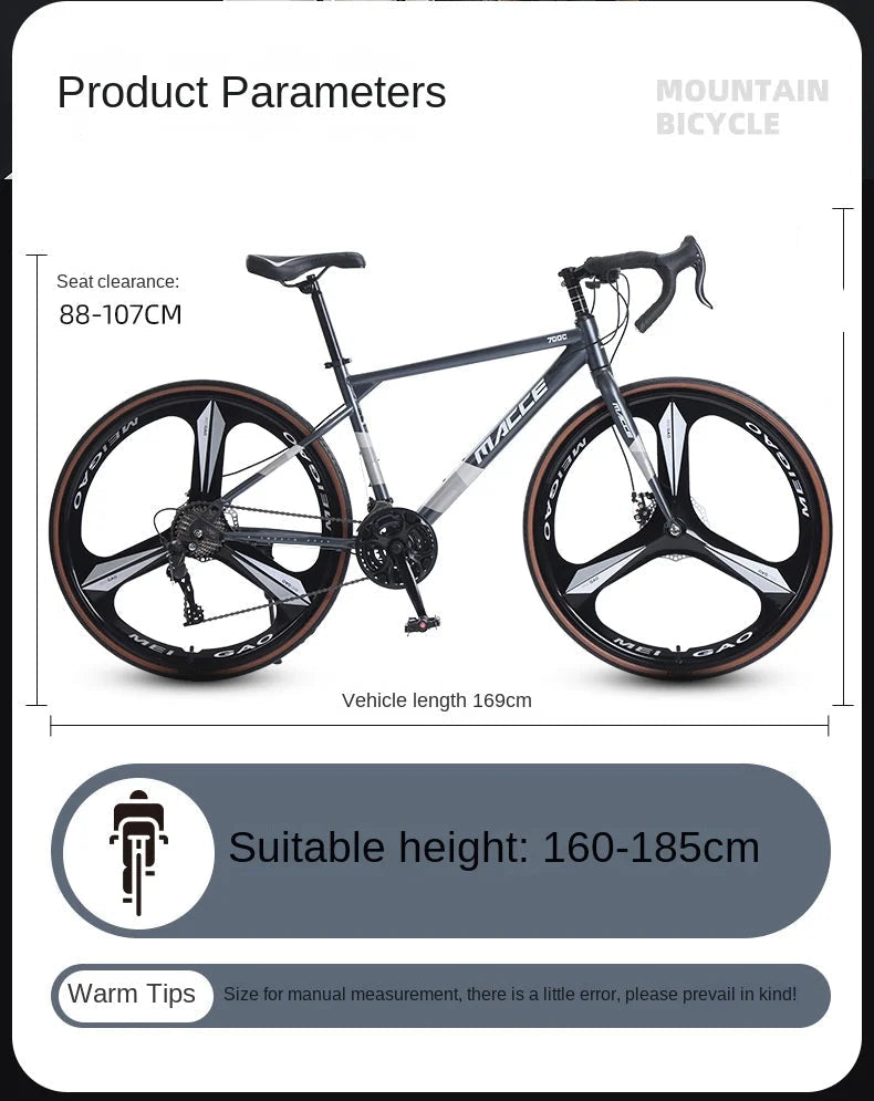 FJ Bend Handle High Carbon Steel Variable Speed Mountain Bikes