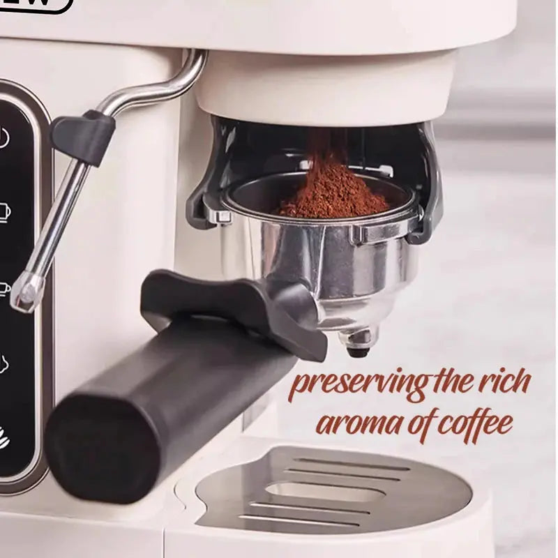 HiBREW 20 Bar Semi Automatic Espresso Coffee Maker With Grinder Bean For Cappuccino and Latte Milk Frothing System Machine H14 Torange