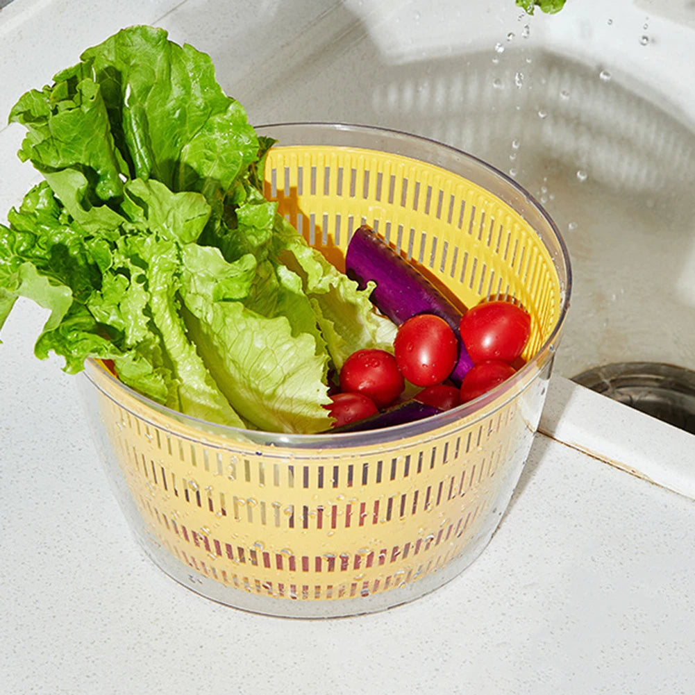 Electric Drain Basket Cleaning Dryer Fruit and Vegetable Dry and Wet Separation Draining Salad Spinner Home Gadget