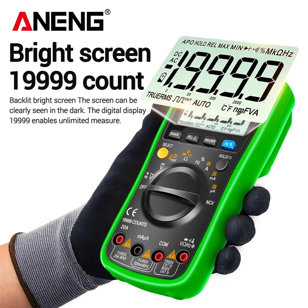 ANENG AN870 Digital Multimeter 19999 Counts True Rms Multimeters Transistor Tester Voltimetro Profesional Capacitance Meter Torange