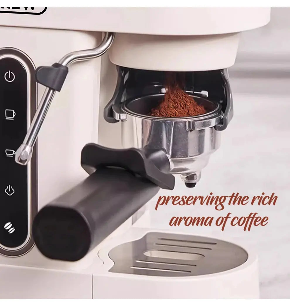 HiBREW 20 Bar Semi Automatic Espresso Coffee Maker With Grinder Bean For Cappuccino and Latte Milk Frothing System Machine H14 Torange