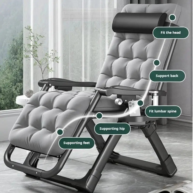Portable folding Recliner chair Living room Relaxing Armchair Balcony Single chair bed Nordic lazy lounge chair home Furniture