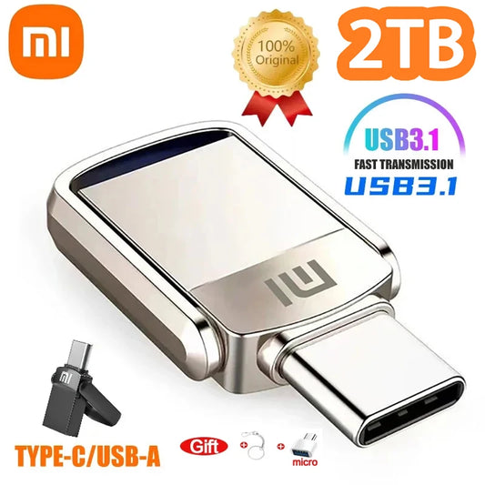 Xiaomi U Disk 2TB USB 3.1 Type-C Interface 1TB 256GB 128GB 512GB Mobile Phone Computer Mutual Transmission Portable USB Memory - Torange