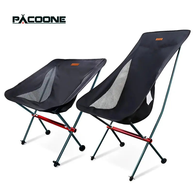 PACOONE Travel Ultralight Folding Chair Detachable Portable Moon Chair Outdoor Camping Fishing Chair Beach Hiking Picnic Seat Torange