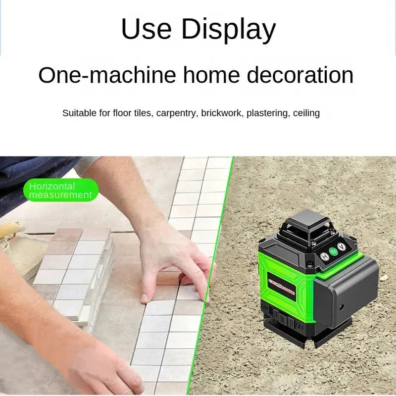 4D Professional Laser Levels 16 Line Battery 360 Horizontal Vertical Cross Light Laser Level Self-Leveling Measure Laser Beam Torange