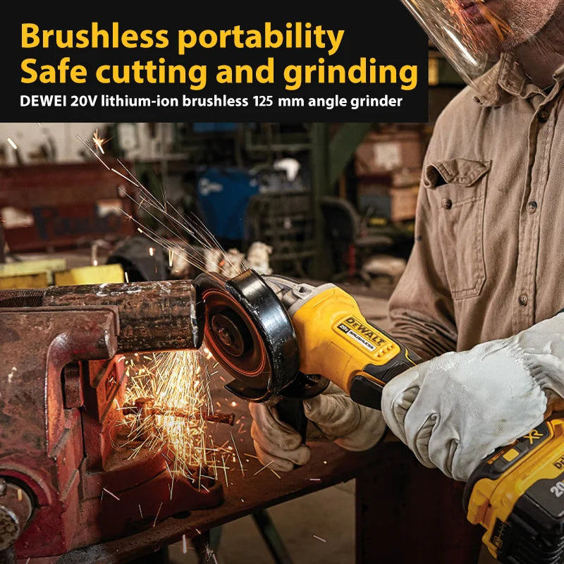 Dewalt DCG406 125/100mm Cordless Brushless Angle Grinder 9000RPM Cutting Machine Polishing Machine For 20V Lithium Batteries