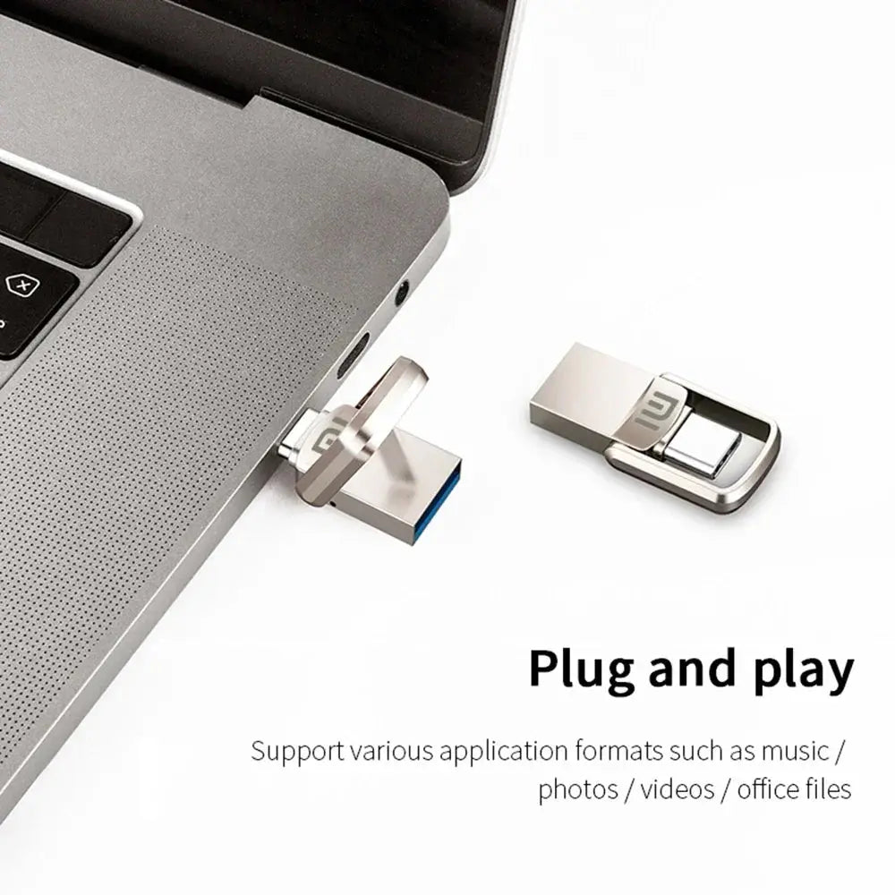 Xiaomi U Disk 2TB USB 3.1 Type-C Interface 1TB 256GB 128GB 512GB Mobile Phone Computer Mutual Transmission Portable USB Memory - Torange