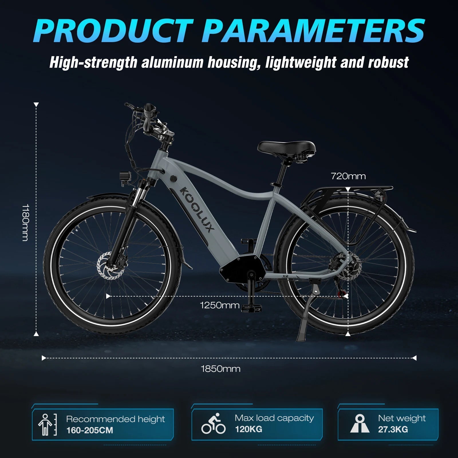 E-bike KOOLUX X3 500W Powerful Motor 48V15AH Lithium Battery Electric Bicycle Adult 26 inch Tire Hydraulic Brake Electric Bike Torange