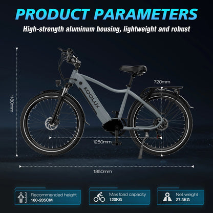 E-bike KOOLUX X3 500W Powerful Motor 48V15AH Lithium Battery Electric Bicycle Adult 26 inch Tire Hydraulic Brake Electric Bike Torange