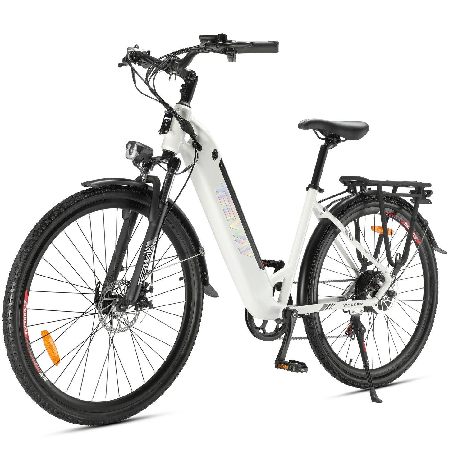 TESWAY E Bike For Adults 500W Motor 48V 12AH Battery 27.5*2.4-inch Tires 40km/h Max Speed 90km Range Mechanical Disc Brakes