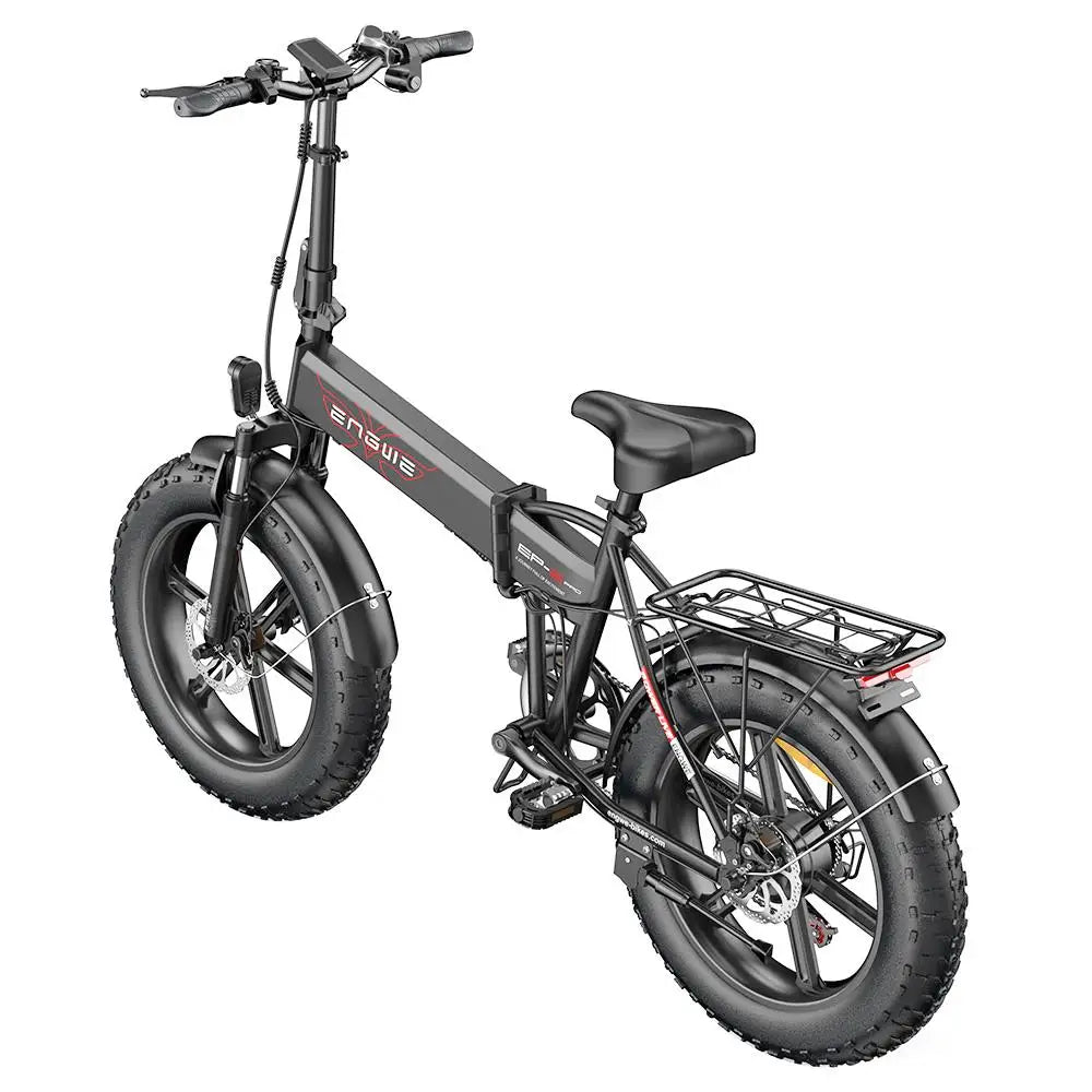 ENGWE EP-2 Pro Folding Electric Bike, 250W Motor 20*4.0 inch Fat Tire 48V 13Ah Battery 25km/h Max Speed 120km Range -Black